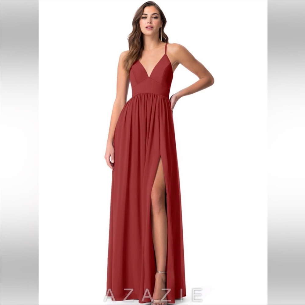 Azazie RUST Dress size 4